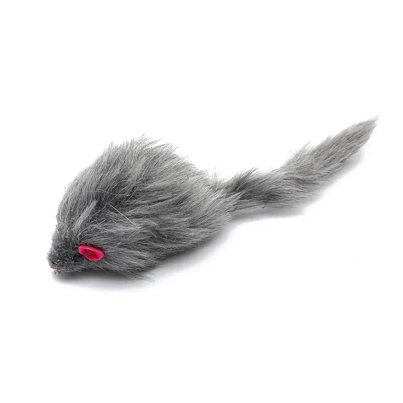 Ratón de Simulación con Hierba Gatera para Mascotas - Juguete Interactivo de Felpa, 1/3 Piezas, Accesorios para Gatitos