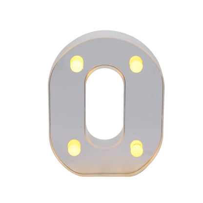 Lámpara de Letras LED Plateadas de 16cm - Decoración para Hogar, Bodas, Cumpleaños y Propuestas Románticas