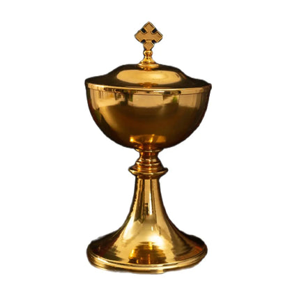 Caja del Santo Grial Chapada en Oro - Rosario y Suministros Litúrgicos, Taza de Comunión para Misa