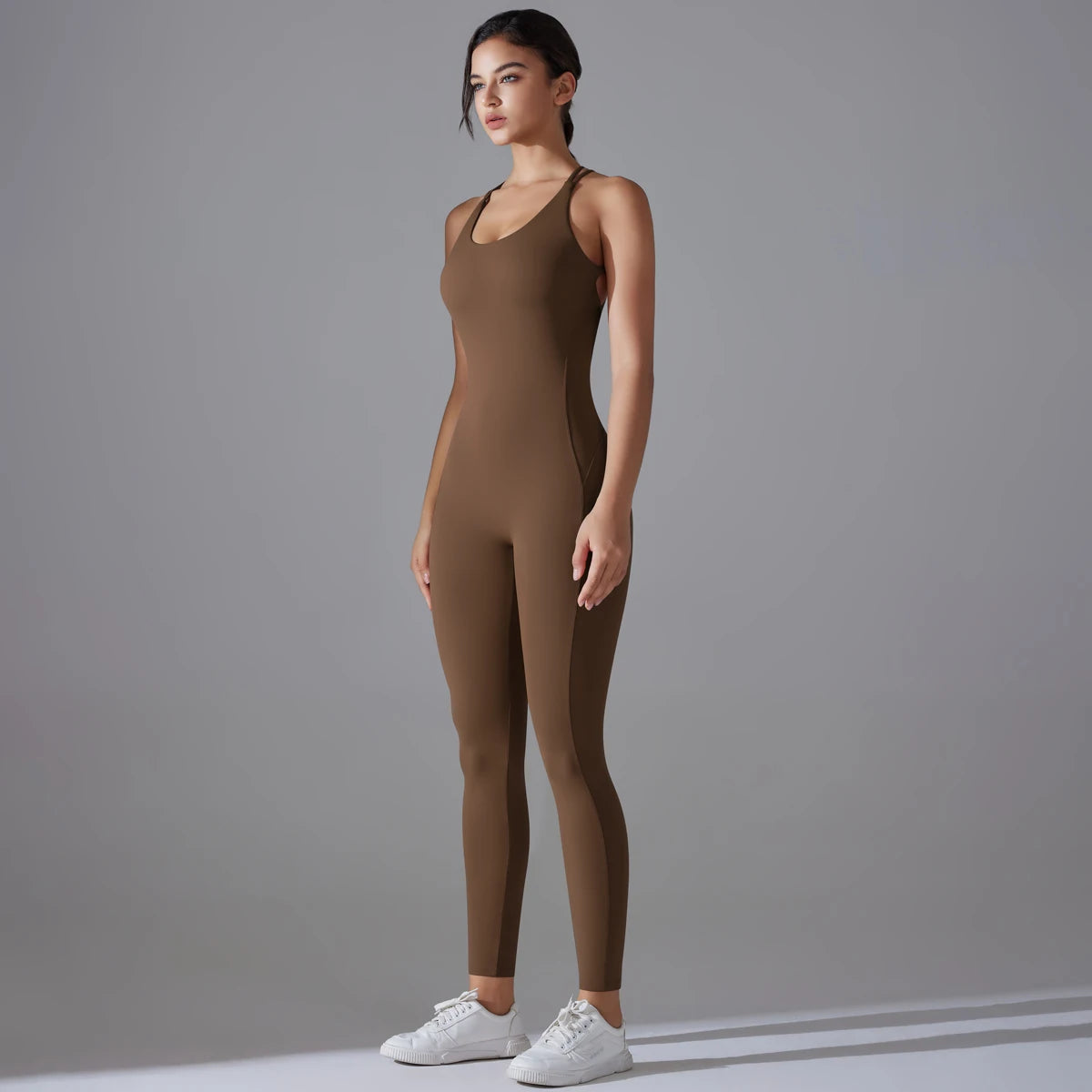 Bodycon Enterizo Deportivo Sin Espalda para Mujer - Push-Up, Yoga y Fitness