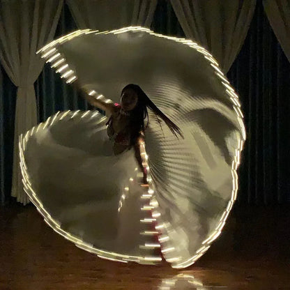 Nuevo Estilo de Alas Luminosas LED para Danza del Vientre con Propiedades Fluorescentes - Luces Amarillas