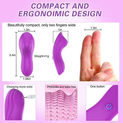 Vibrador Portátil para Mujer con Estimulación de Clítoris, Control por App Bluetooth y Vibración Magnética