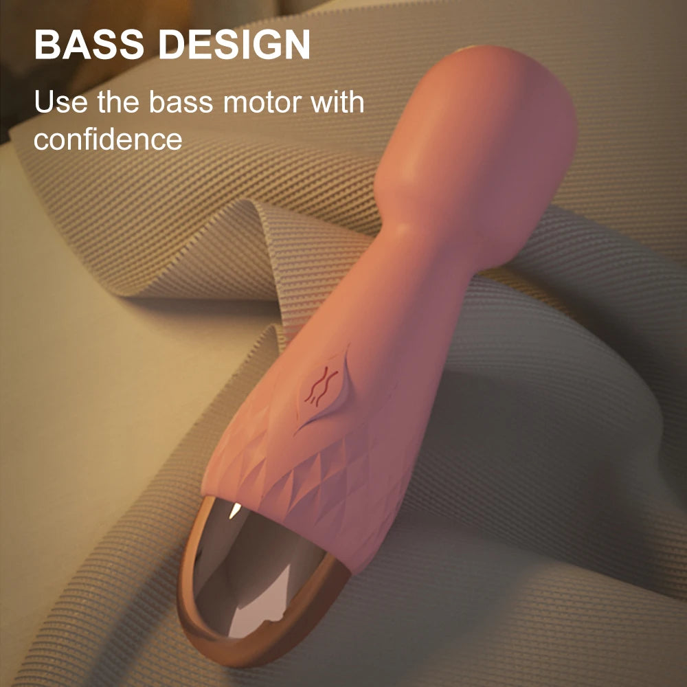 Mini Vibrador de 10 Modos con Vibración Fuerte, Masajeador Clitorial y G-Spot, Cargador USB, Juguete Sexual para Mujeres