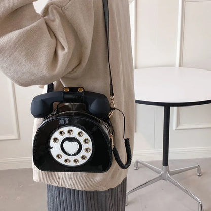 Bolso de hombro de cuero PU para mujer, bandolera con forma de teléfono, informal, para compras, calle, escuela, bolso de mano