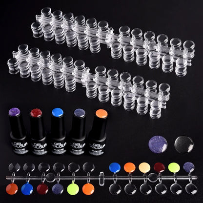Tabla de Muestra de Esmalte de Uñas - Soporte para Muestras de Color de Uñas, Tarjetas de Tips Falsos, 48/120/240 Piezas