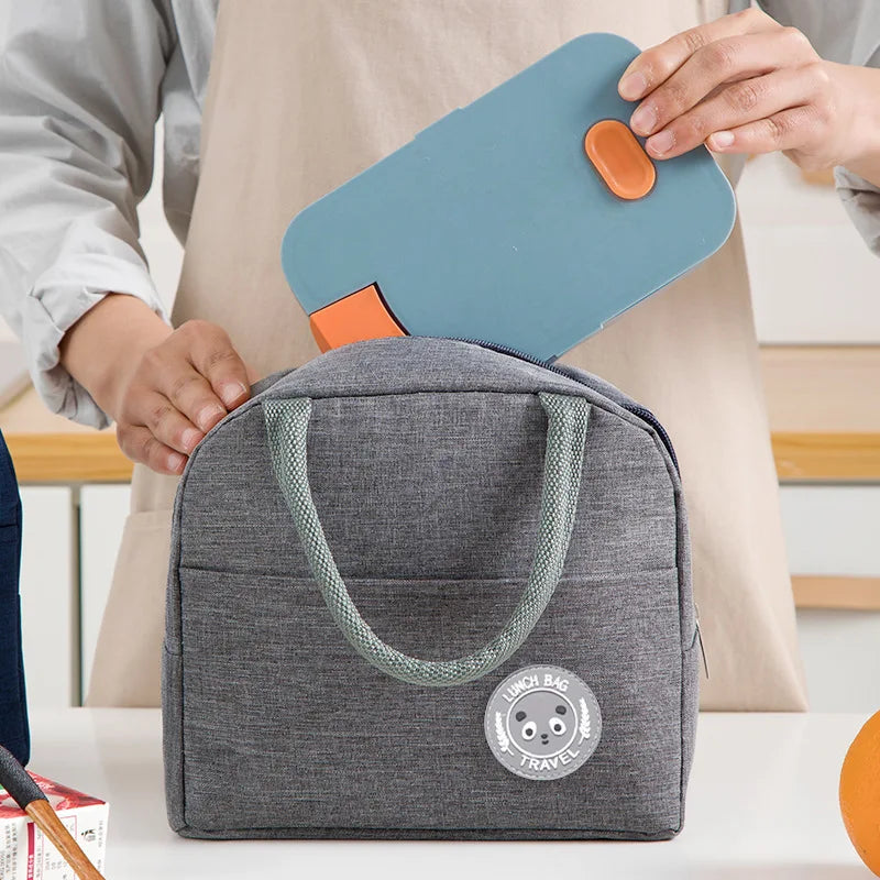 Bolsa Térmica Insulada para Almuerzo, Estilo Bento con Aluminio, Bolsa Portátil para Comida, Perfecta para Estudiantes y Profesionales