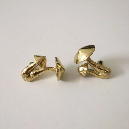 Manija de Latón Macizo para Muebles, Pomo Dorado de Seta para Cajones y Armarios de Cocina, 44x35x32mm