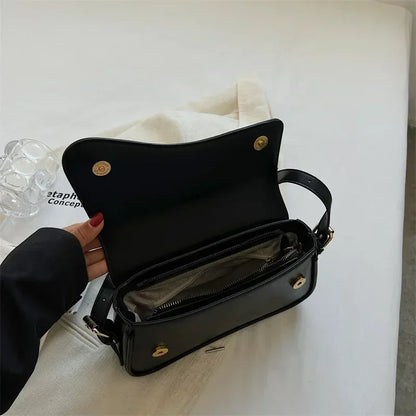 Bolsos Vintage de Cuero para Mujer: Bolso Cruzado 2024 con Solapa Pequeña, Diseño Elegante y Versátil