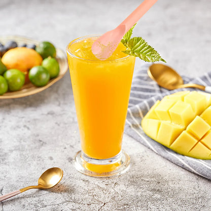 Título: Pajitas de plástico para beber con cuchara, ideales para batidos y bebidas espesas, disponibles en 50/1000/2000 unidades