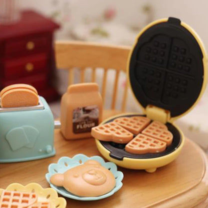 Mini Máquina de Pan con Tostadora para Casa de Muñecas en Escala 1/12 - Accesorios de Decoración Miniatura