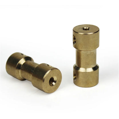 Acoplamiento Rígido Miniatura de Latón D9*L20 – Conector para Ejes de Motores CNC y Modelos de Aviones y Automóviles