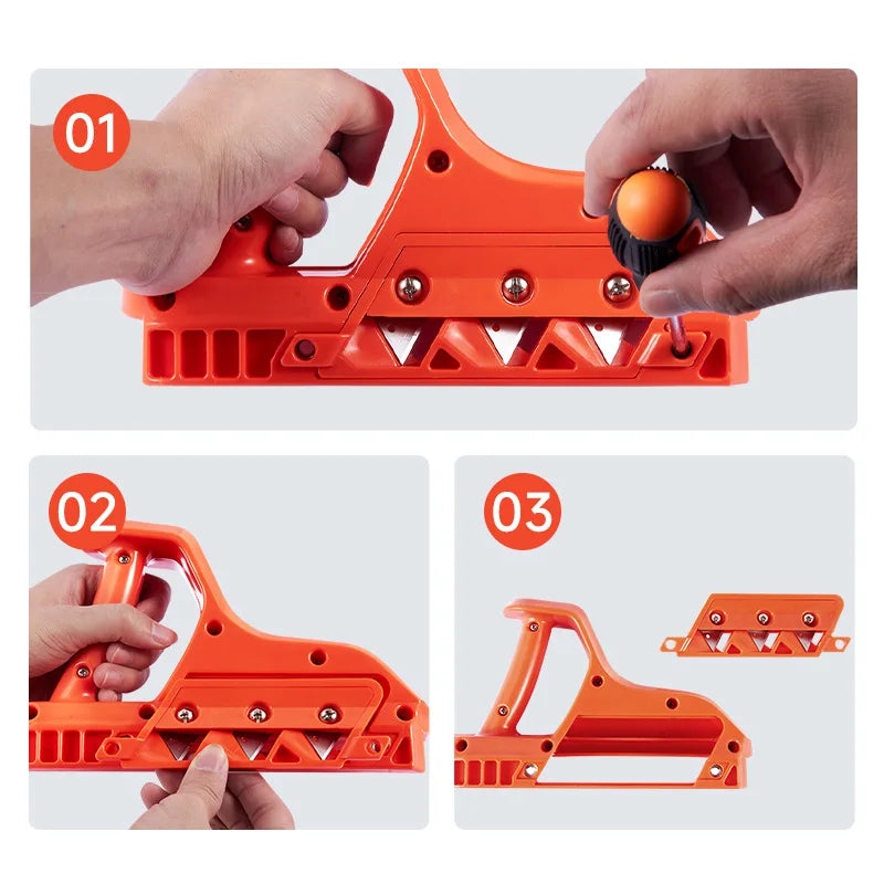 1PC Cortador Rápido de Tablero de Yeso: Cuchilla Triple para Bordes Perfectos a 45°/60°, Herramienta de Carpintería para Cantos Secos