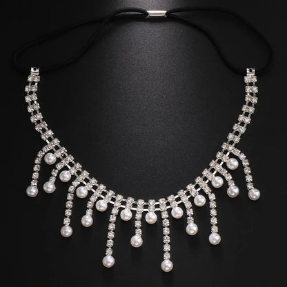 Cadena de Pierna con Borla y Perlas de Imitación para Mujer, Joyería Brillante de Muslo para Playa, Bikinis Sexy, Rave