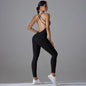 Bodycon Enterizo Deportivo Sin Espalda para Mujer - Push-Up, Yoga y Fitness