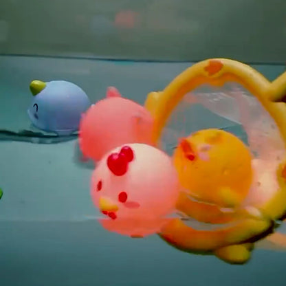 Juguetes de Baño LED para Bebés - Animales Flotantes Luminiscentes de Goma Suave para Diversión en el Agua