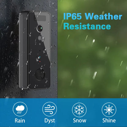Timbre de Video Tuya Smart Home con Intercomunicador, Cámara Inalámbrica Impermeable y APP Móvil
