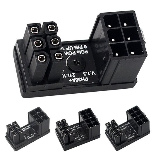 Nuevo Adaptador de Potencia ATX 8 Pin 6 Pin a 90/180 Grados Conector de Cable de Suministro de Energía para Placa Madre y GPU DIY