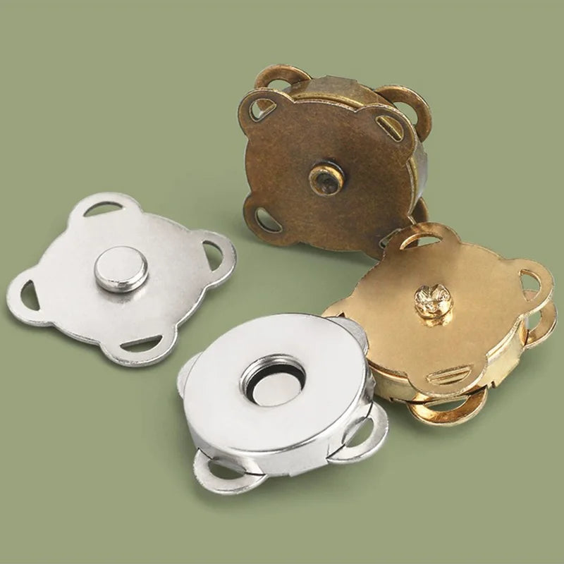 Botones Magnéticos Invisibles de Metal para Bolsos y Ropa – Cierres y Aseguradores para DIY (1/5/10 Sets)
