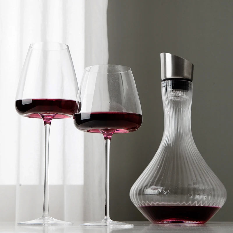 Copas de Vino de Cristal Hechas a Mano | Elegantes Copas Ultra Finas para Degustación de Vinos y Champagne