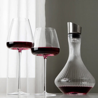 Copas de Vino de Cristal Hechas a Mano | Elegantes Copas Ultra Finas para Degustación de Vinos y Champagne