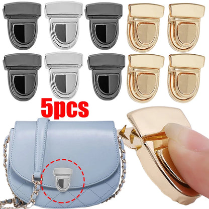 5 Piezas de Broches de Metal para Bolsos, Cierres para Carteras, Bolsos de Hombro y Bolsas de Mano, Accesorios para DIY