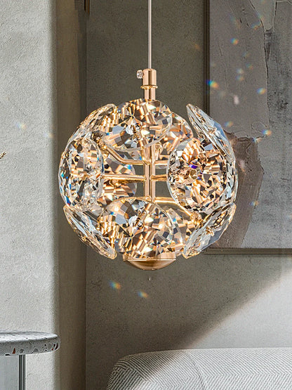 Candelabro Pequeño de Cristal K9 Puro, Lámpara de Pared de Lujo para Pasillo, Decoración Moderna para Bar