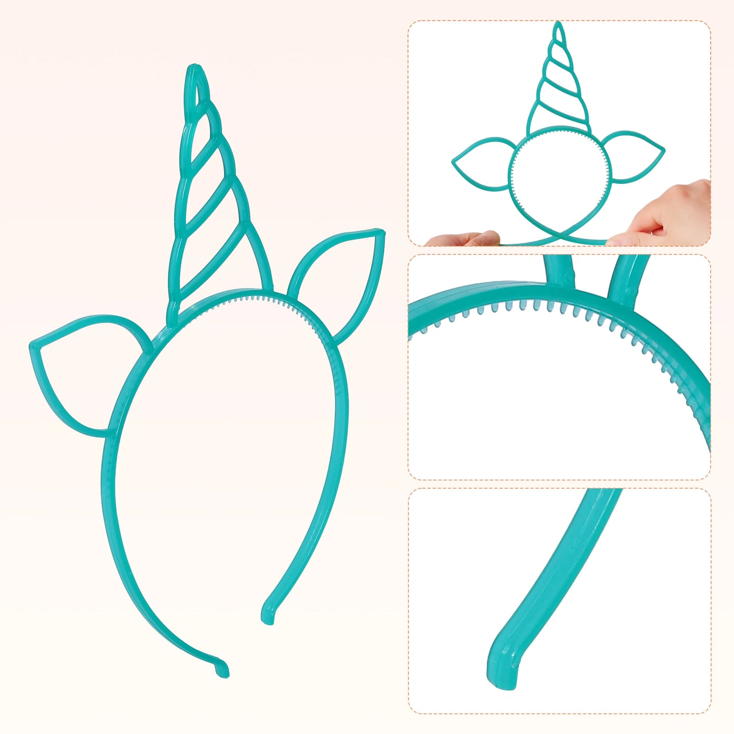 6pcs Diadema Luminosa de Unicornio, Brilla en la Oscuridad, Accesorios para el Cabello para Niñas, Bebés, Fiesta de Cumpleaños, Festival