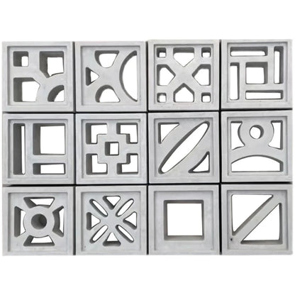 Molde reutilizable de plástico calado para pared de fondo de jardín, molde decorativo para camino de ladrillo hueco de cemento para suelo de jardín, bricolaje