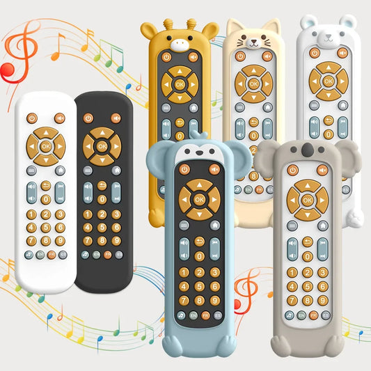 Control Remoto de Juguete para Bebé con Música y Luces, Juguete Sensorial para Niños de 1 a 3 Años