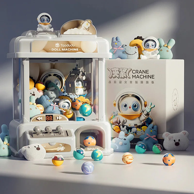 Máquina de Garra DIY de Gran Tamaño para Niños: Juego de Agarre de Monedas, Mini Máquina de Garra Operada, Música, Muñecos - Regalos de Navidad para Niños
