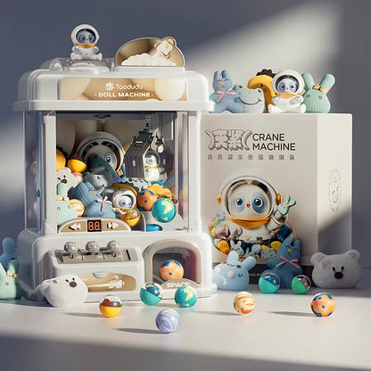 Máquina de Garra DIY de Gran Tamaño para Niños: Juego de Agarre de Monedas, Mini Máquina de Garra Operada, Música, Muñecos - Regalos de Navidad para Niños