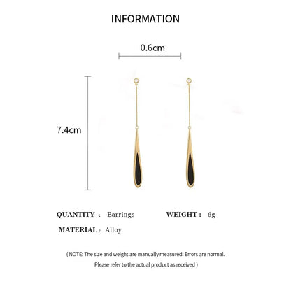 Pendientes Geométricos Largos para Mujeres - Aretes en Forma de Cuadrado con Borlas Doradas, Moda Coreana, Joyería de Fiesta