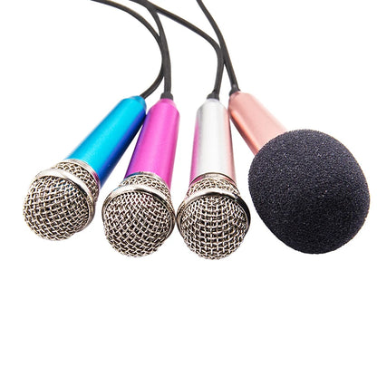 Micrófono Estéreo Portátil de 3.5mm para Estudio | Micrófono Mini de Mano para Karaoke KTV, Smartphones, Laptops y PC