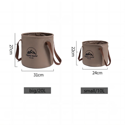 Cubo Plegable de PVC para Exteriores, Bolsa de Agua Portátil Multifuncional para Viaje, Pesca, Camping, Cesta de Almacenamiento