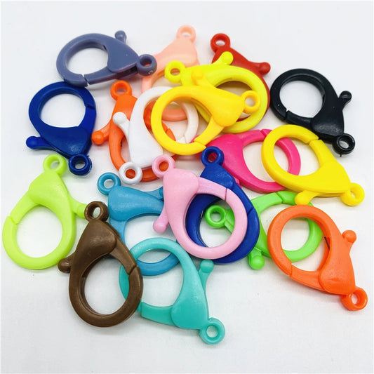 Ganchos de Cierre de Langosta de Plástico - Conectores de Extremo de Llavero para Fabricación de Joyas - 10 Piezas de 25x35mm - Accesorios para Pulsera DIY