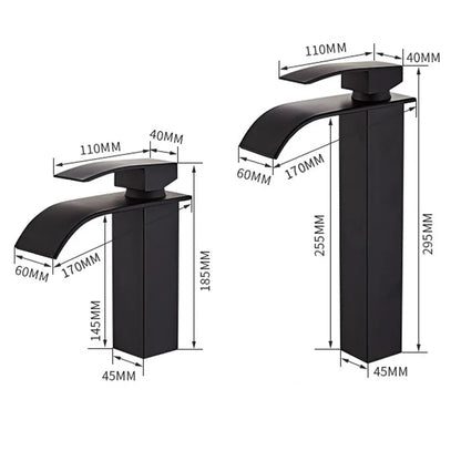 Grifo de Baño de Oro Cepillado | Grifo de Cascada para Lavabo de Diseño Moderno con Manija Única