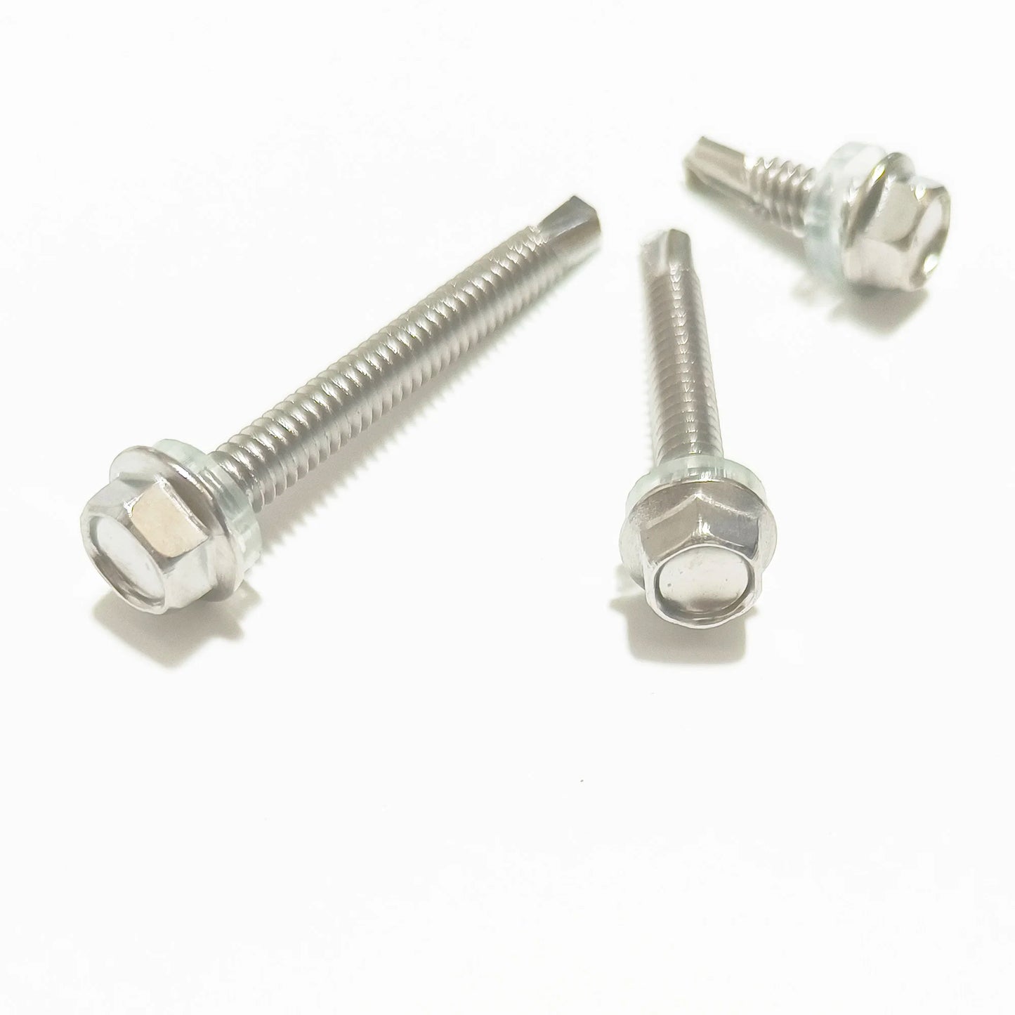 Juego de 20 Tornillos Autoperforantes de Acero Inoxidable 410 para Metal - Hexágono #8, #10, #12