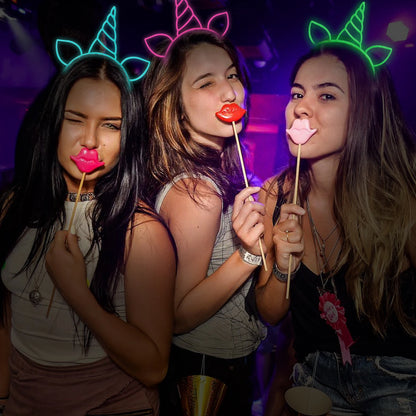 6pcs Diadema Luminosa de Unicornio, Brilla en la Oscuridad, Accesorios para el Cabello para Niñas, Bebés, Fiesta de Cumpleaños, Festival