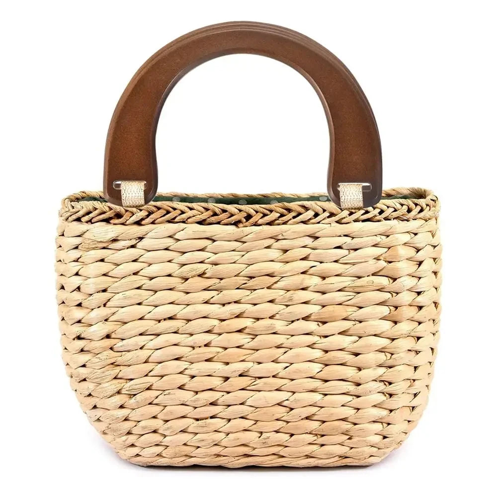 Mangos de Madera Desmontables en Forma de U – Accesorios para Bolsos de Mano y DIY, Repuesto para Bolsas de Playa y Clutches, 18.5 cm