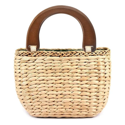 Mangos de Madera Desmontables en Forma de U – Accesorios para Bolsos de Mano y DIY, Repuesto para Bolsas de Playa y Clutches, 18.5 cm
