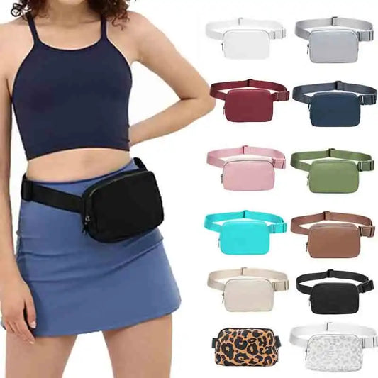 Bolso de Cintura para Mujeres - Fanny Pack con Cremallera, Bolso Crossbody para Deportes y Viajes, Bolsa Casual para Mujer