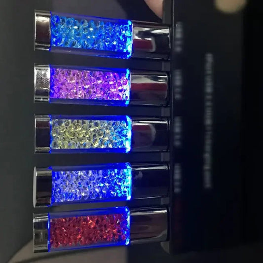 Pendrive USB con Luces LED Cristal - Memoria Flash 4GB, 8GB, 16GB, 32GB, 64GB | Almacenamiento Duradero y Elegante