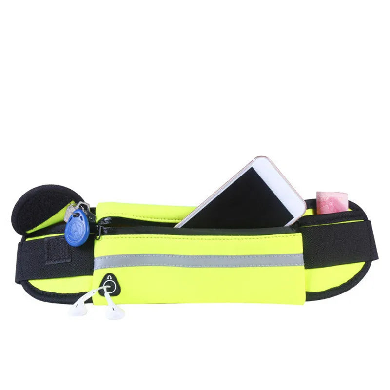 Cinturón Deportivo para Hombres y Mujeres - Fanny Pack para Maratón, Running y Actividades al Aire Libre con Botella de Agua y Compartimento para Teléfono