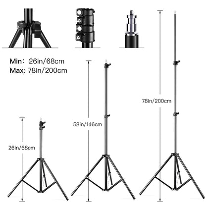 Andoer Softbox Lighting Kit: Estudio de Fotografía con Luz LED 2800K-5700K, Soporte Ajustable y Control Remoto