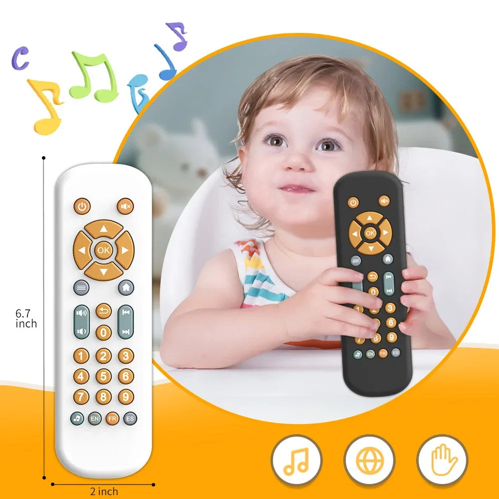 Control Remoto de Juguete para Bebé con Música y Luces, Juguete Sensorial para Niños de 1 a 3 Años