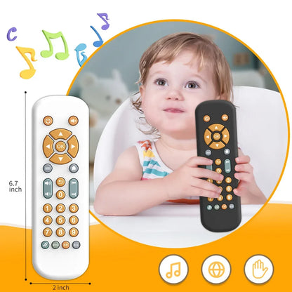 Control Remoto de Juguete para Bebé con Música y Luces, Juguete Sensorial para Niños de 1 a 3 Años