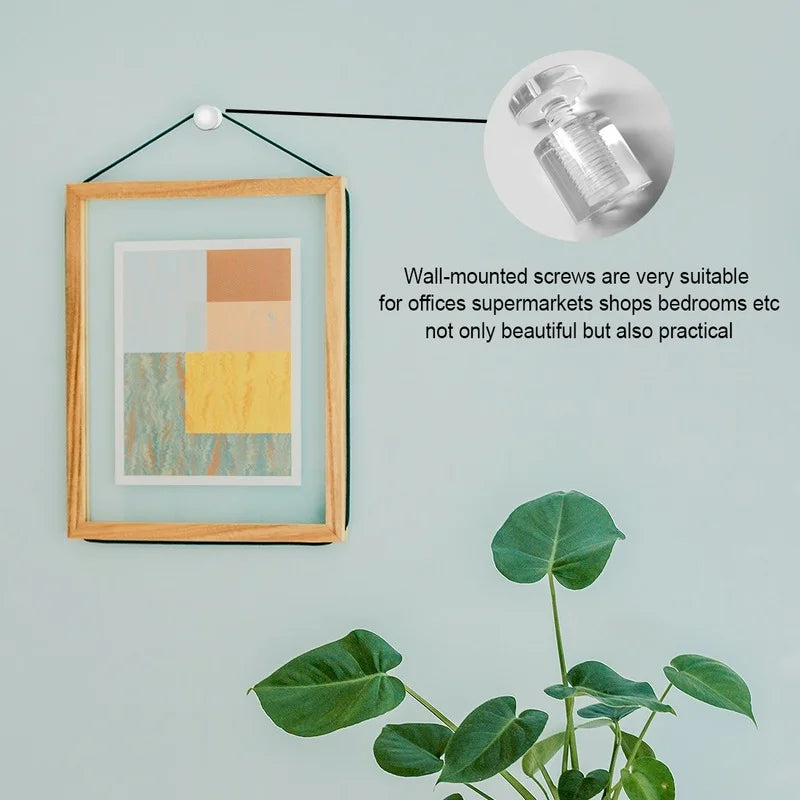 Juego de 4 Soportes Separadores de Acrílico Transparente para Letreros y Exhibiciones