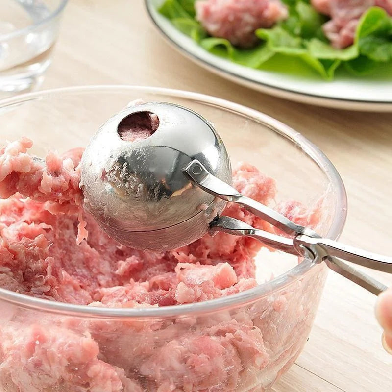 Herramienta para Albóndigas de Acero Inoxidable - Clip Redondo para Dar Forma a Albóndigas y Bolas de Arroz en la Cocina