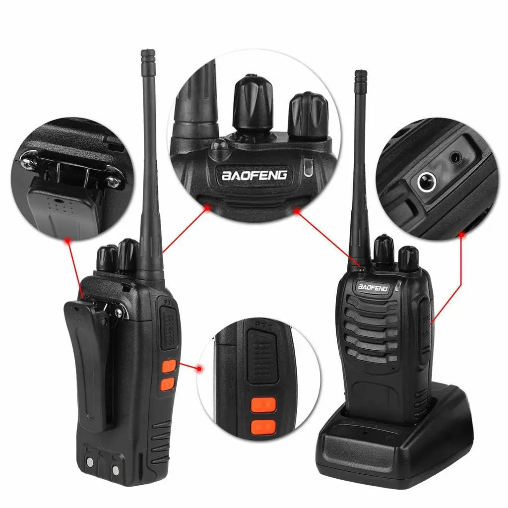 Walkie Talkie Baofeng BF-888S Original 5W - Transceptor Portátil UHF 400-470MHz con Alcance de 5KM - Radio de Dos Vías Intercom BF 888S