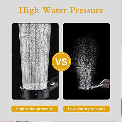 Cabezal de Ducha Negro de Alta Presión | Ahorro de Agua y Antióxido | Ducha de Mano para Baño InteligenteCabezal de Ducha Negro de Alta Presión | Ahorro de Agua y Antióxido | Ducha de Mano para Baño Inteligente